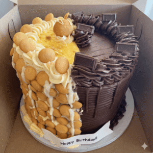 Half Banana Pudding/Half Hershey Chocolate Cake